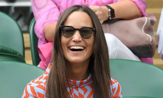 Pippa Middleton aces 1960s style in $460 Tabitha Webb dress at Wimbledon