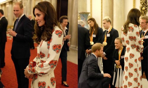 Kate Middleton has gold-winning look in Alexander McQueen at Olympic reception