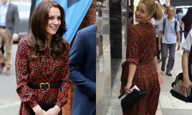 Kate Middleton and Drew Barrymore prove they are style twins wearing same designer frock