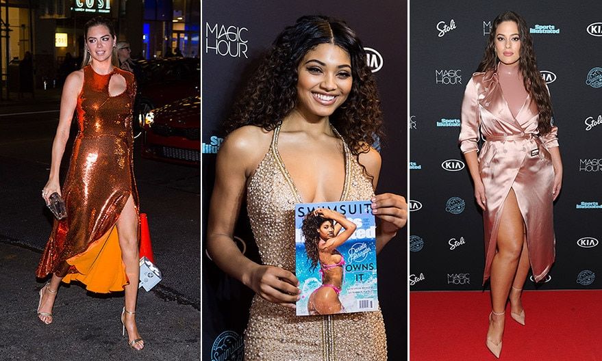 Cover girl Danielle Herrington leads the sizzling guest list at the Sports Illustrated Swimsuit launch party