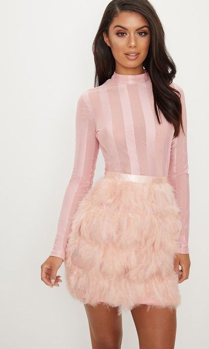 Flamingo feather dress cheap