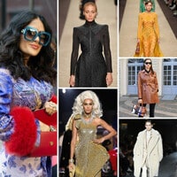 From Salma Hayek to Joan Smalls, all the stars on and off the catwalk at Milan Fashion Week