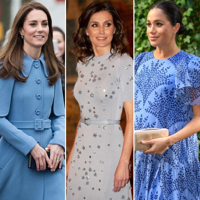 Meghan Markle, Kate Middleton and Queen Letizia redefine winter blues with standout style