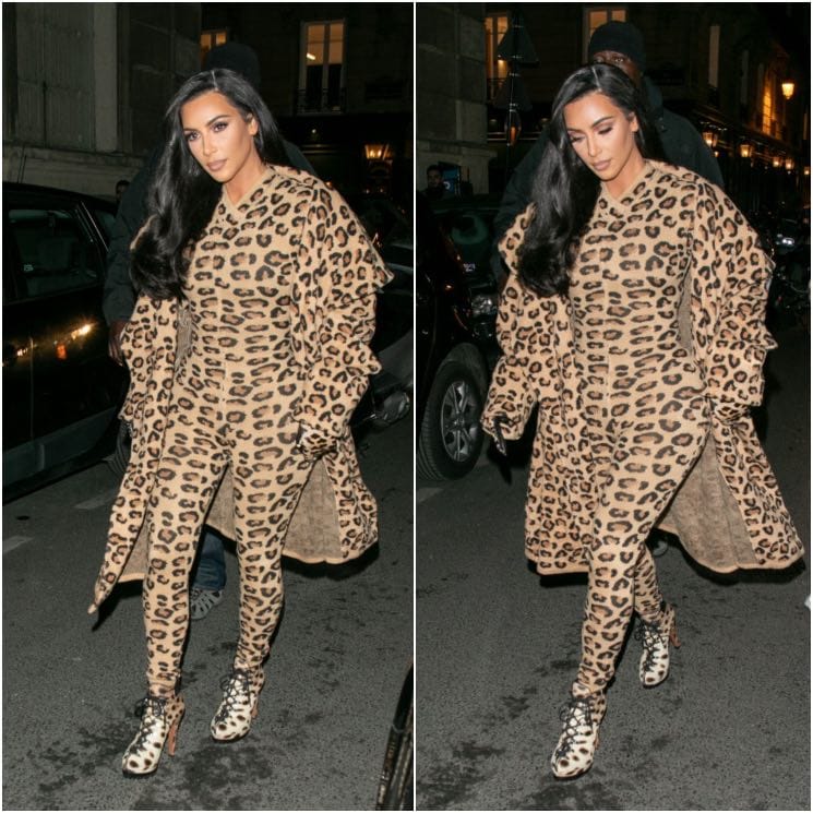 Meow! Kim Kardashian shows her wild side in Paris