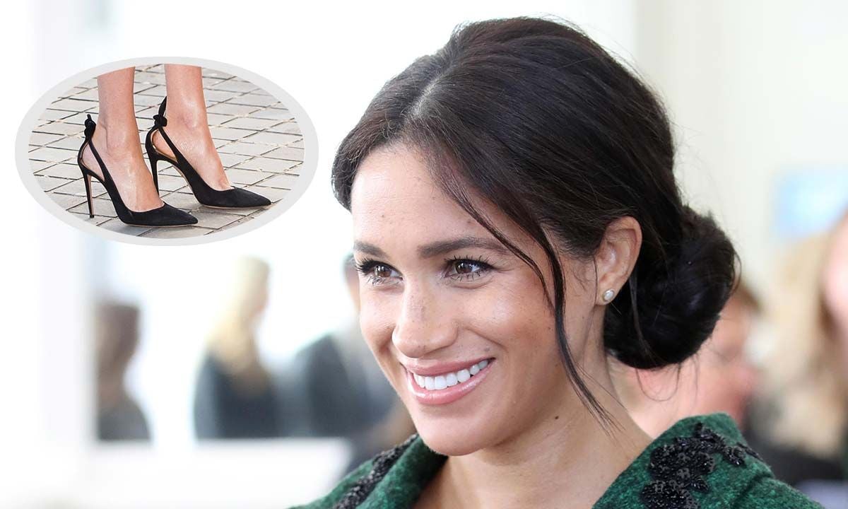 Meghan Markle rocks sexy stilettos with a retro Jackie O look