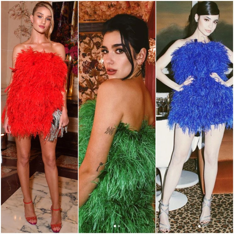 Three style icons wore a giant flamingo dress - who wore it best?