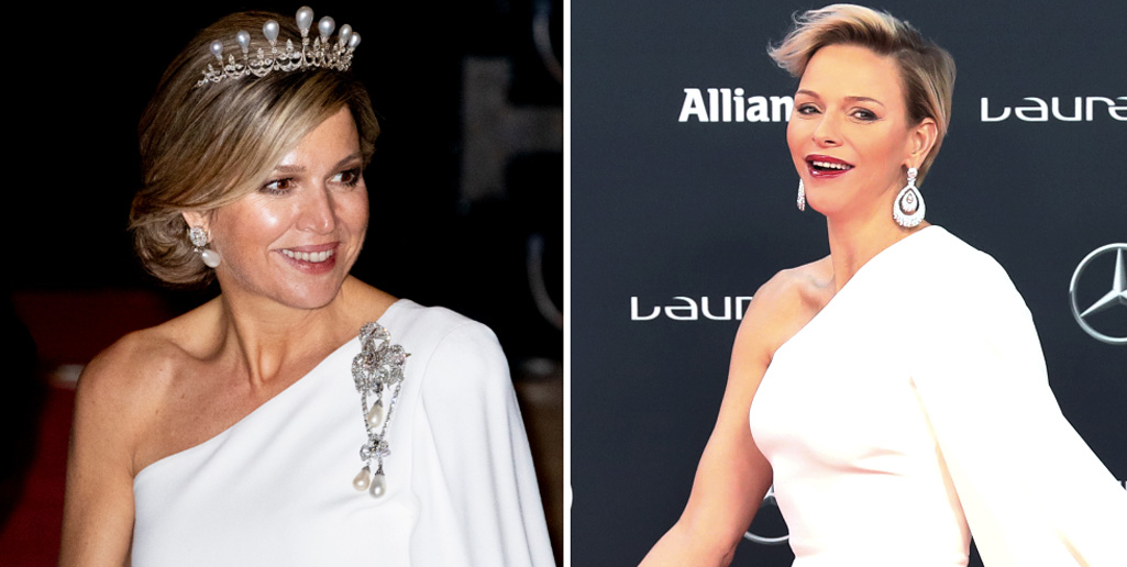 Queen Maxima’s and Princess Charlene of Monaco had a twinning moment one year apart