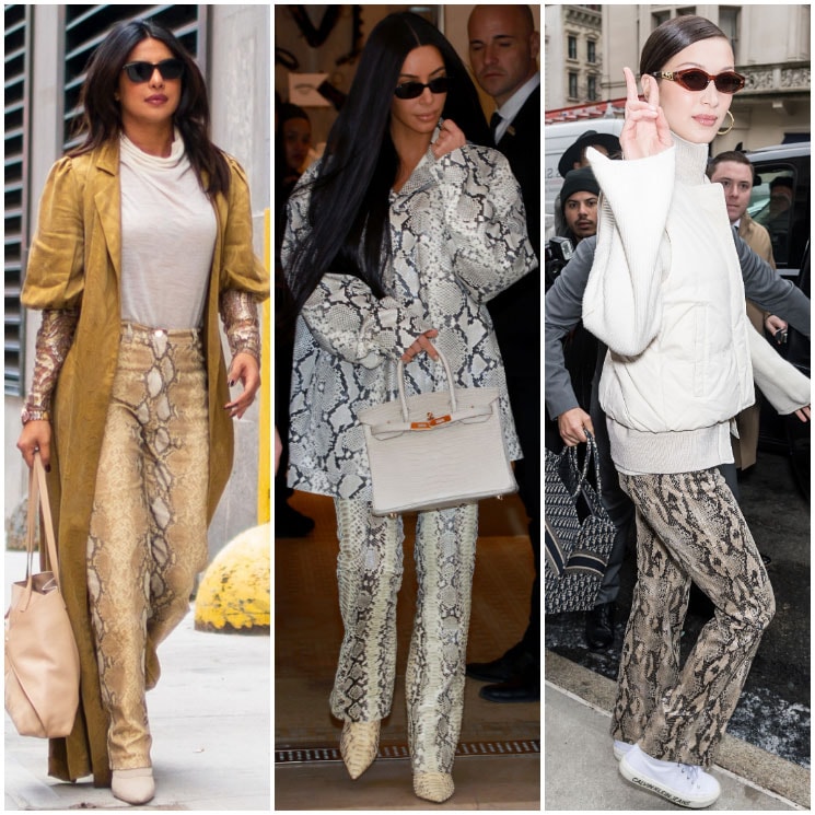 From Kim Kardashian to Rihanna, these are all the celebrities wearing snakeskin for spring