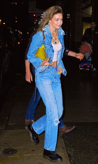 double denim like a celebrity 