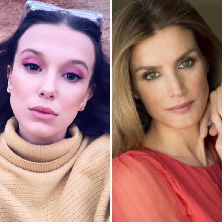 Millie Bobby Brown and Queen Letizia 