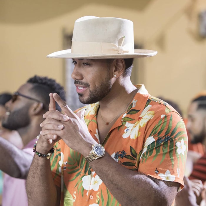 Romeo Santos wears Guess x J Balvin shirt in Canalla music video