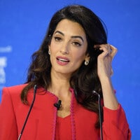 Amal Clooney shows us how to rock two bold statement suits during press conference