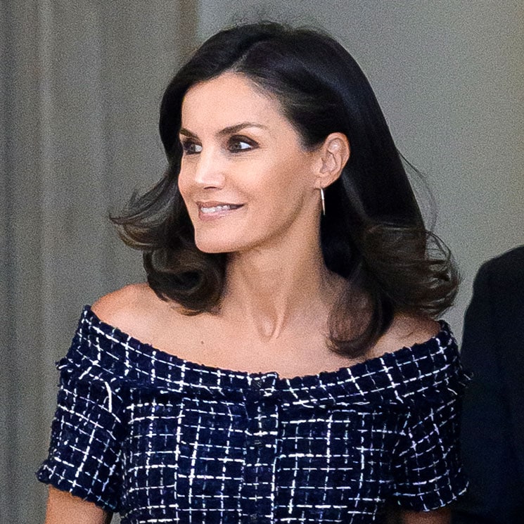 Queen Letizia makes this tweed dress from Zara look impeccably chic
