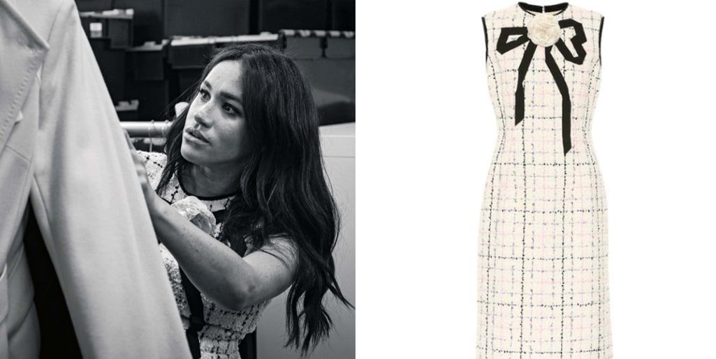 Meghan Markle wears a 4K Gucci dress for her editorial debut