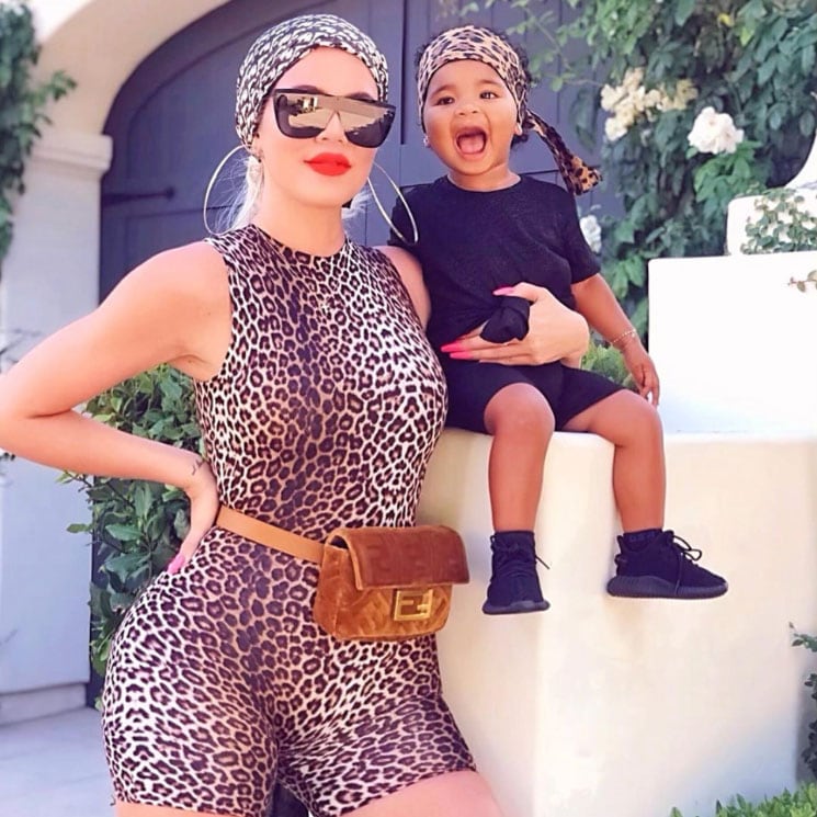 Khloé Kardashian and True Thompson wear matching outfits