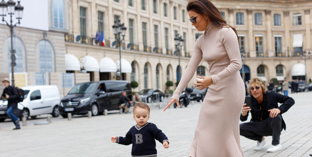 Baby’s first fashion week! Eva Longoria shows Santi around Paris