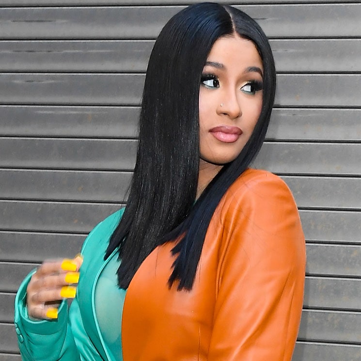 Cardi B stuns in a fab color-block suit ahead of her birthday