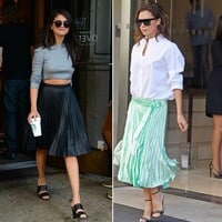Why the pleated skirt is the celebs' favorite trend this fall