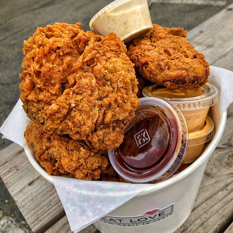 Holy tastebuds: first ever vegan fried chicken restaurant opens in California