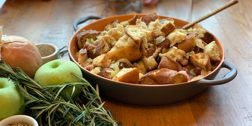 This Thanksgiving stuffing recipe with an Italian twist will keep everyone wanting more