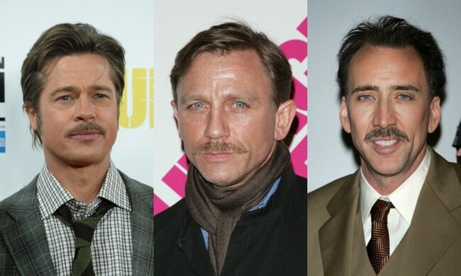 Take a look at these celebrity males who have embraced the mustache