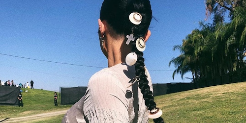 Kylie Jenner's charmed cross braid stole the show at Coachella - see the look!