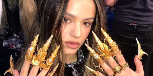 Spanish singer Rosalía shows off fierce gold nails from new 'Aute Cuture' music video