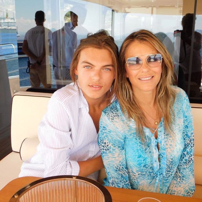 Elizabeth Hurley's son stars in new makeup campaign