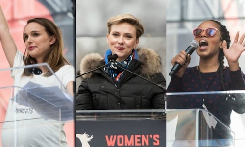 Scarlett Johansson, Kerry Washington and more stars unite for Women’s Marches around the world