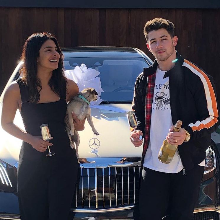 Priyanka Chopra and Nick Jonas car