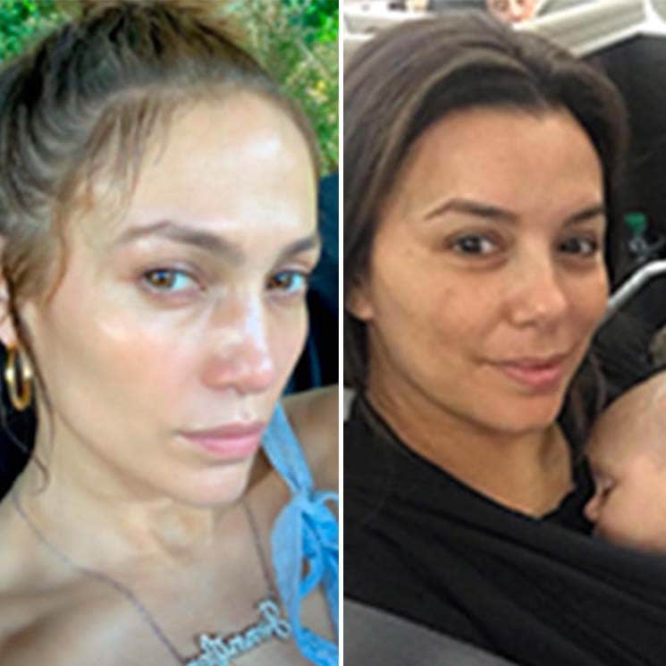 Celebrities share intimate makeup-free selfies - check out their looks!