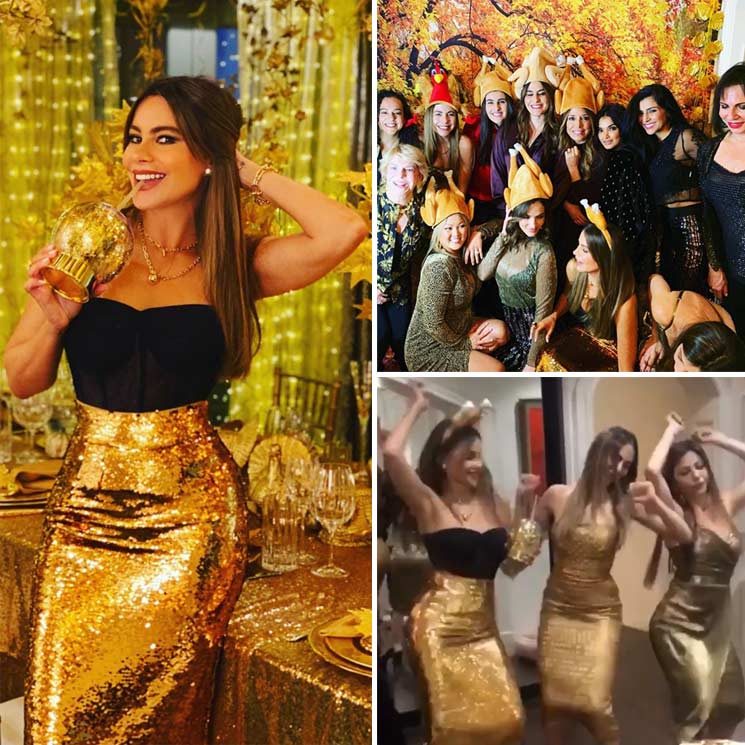 Sofia Vergara threw the most epic glitter party for Thanksgiving: Video