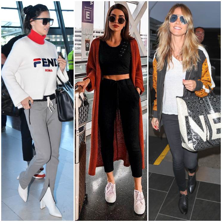 ¡Cómodos y 'chic'! Los 'outfits' que las celebridades prefieren para viajar