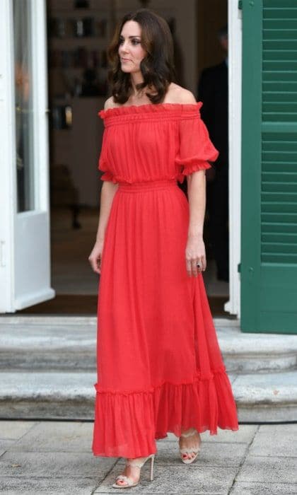 Kate Middleton rewears red hot McQueen to mom s birthday party