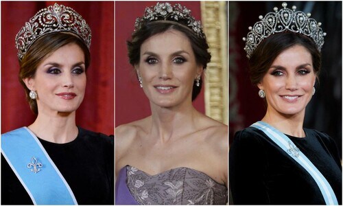 Queen Letizia's sparkling tiara collection