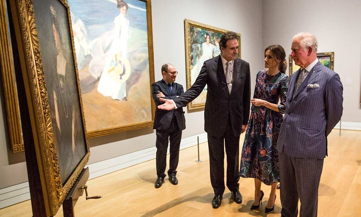 Queen Letizia of Spain visits the London National Gallery for the