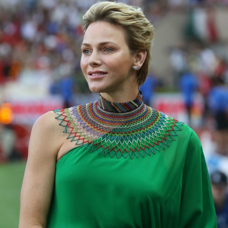 Princess Charlene and her twins on St. Patrick's Day