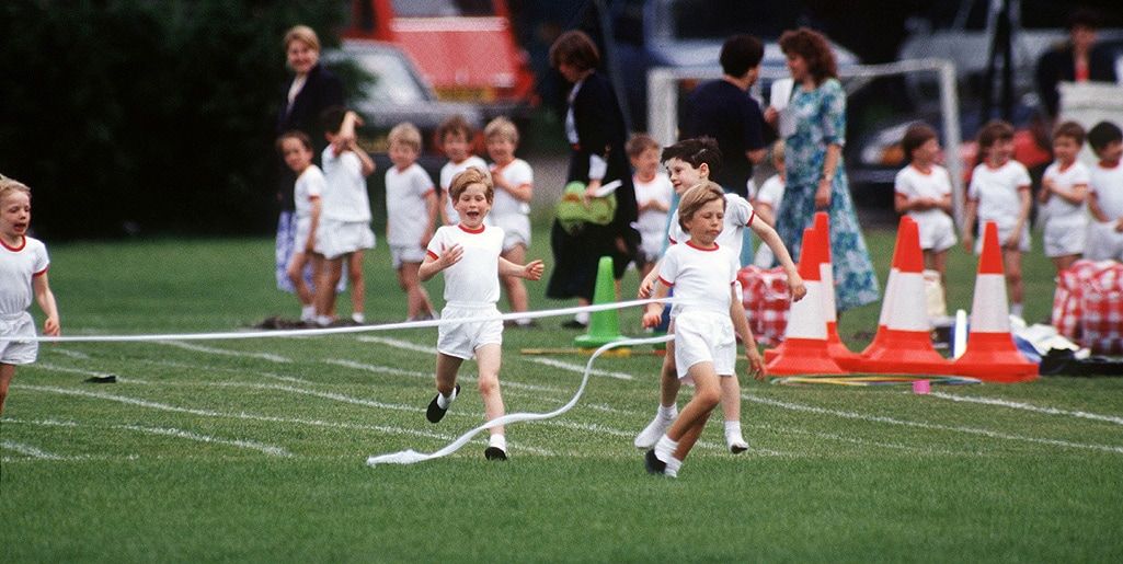 Watch Prince Harry and Princess Diana taking part in school field day