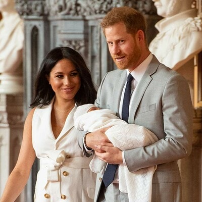 Meghan and Harry royal baby blanket