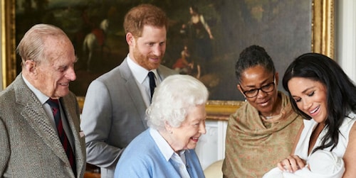 Queen Elizabeth beams with joy in photo from first meeting with great-grandson Archie Harrison