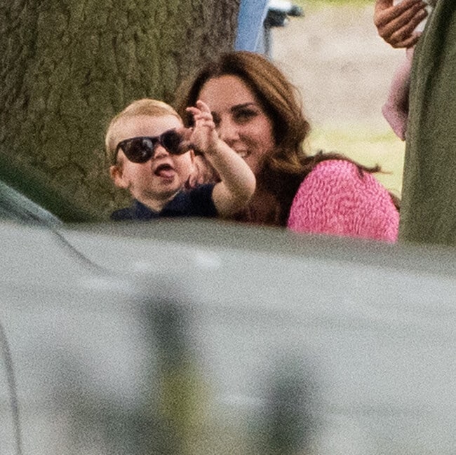Like brother, like sister: Cheeky Prince Louis channels Princess Charlotte at first polo match