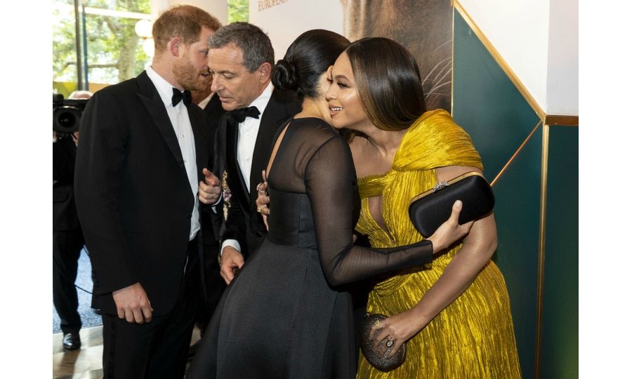Meghan Markle and Beyonce meet at 'The Lion King' premiere