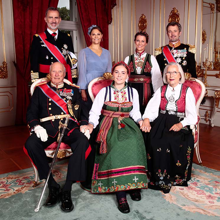 King Felipe leads guests at the confirmation of his royal goddaughter