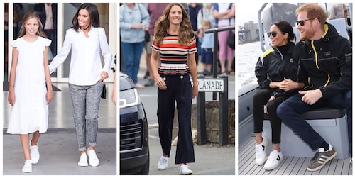 From Meghan Markle to Queen Letizia, check out the royals rocking the white sneaker trend