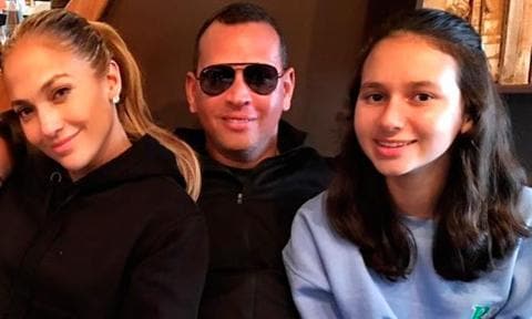 Alex Rodriguez, Jennifer Lopez y su familia
