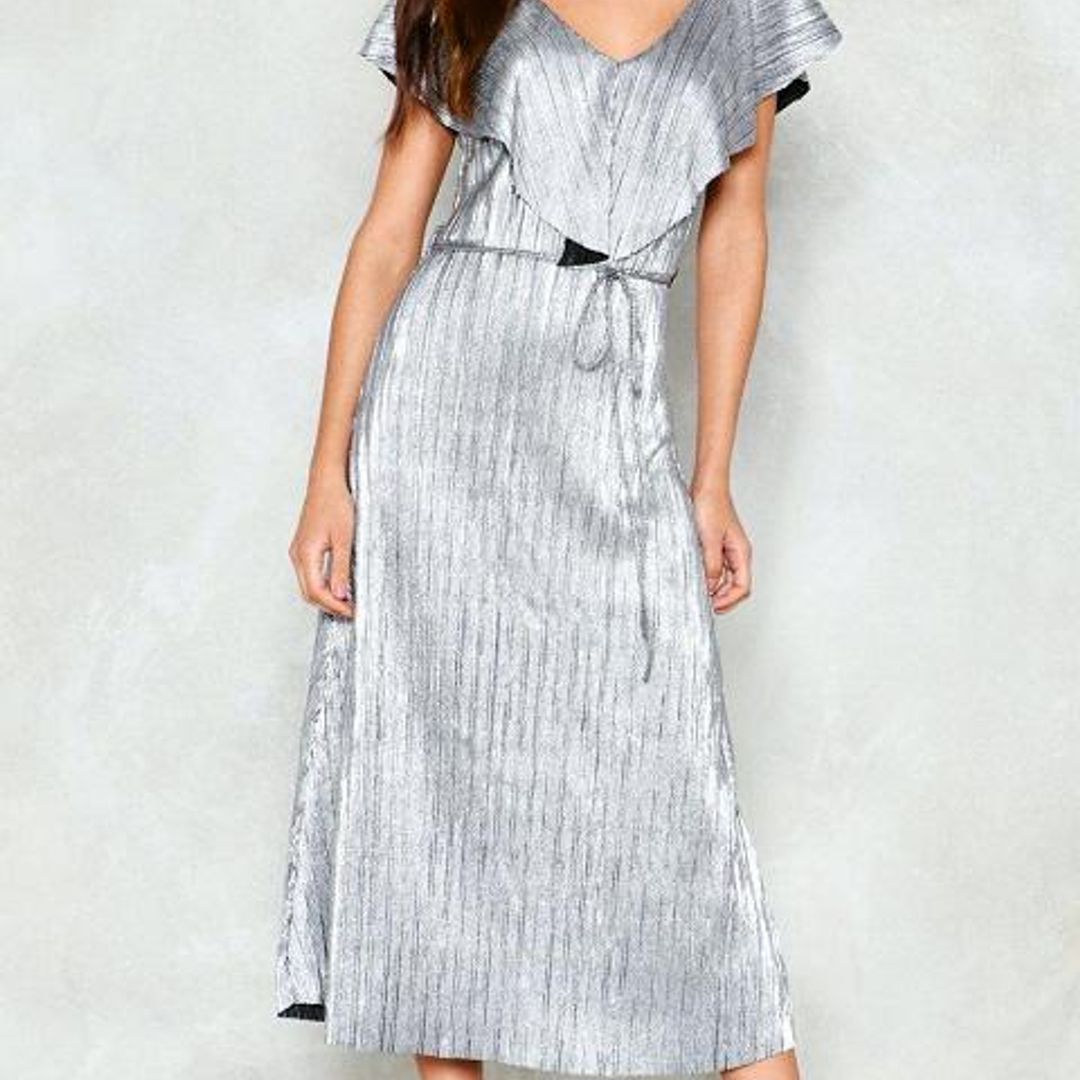 Metallic dress midi Nasty Gal tendencias fall winter 2019