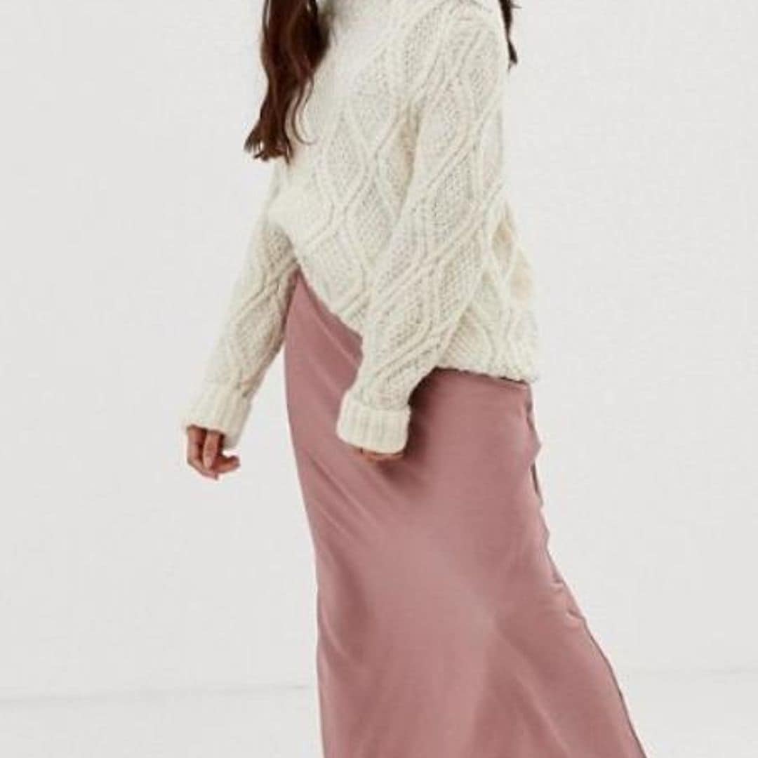 Falda de satén de Free People