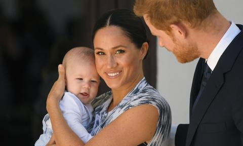 Prince Harry, Duke of Sussex and Meghan, Duchess of Sussex and their baby son Archie Mountbatten-Windsor