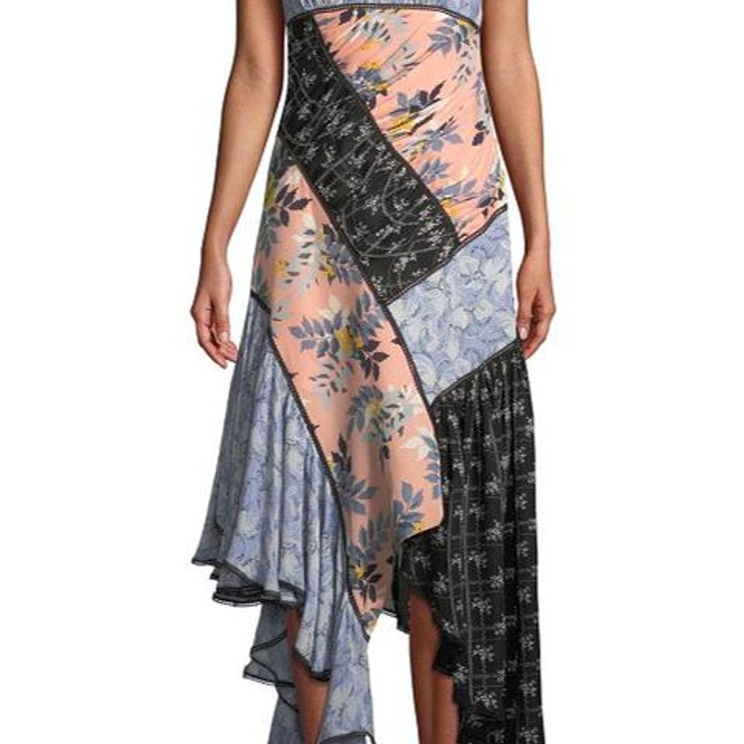 Sabrina Strapless Floral Patchwork Dress de Cinq a Sept