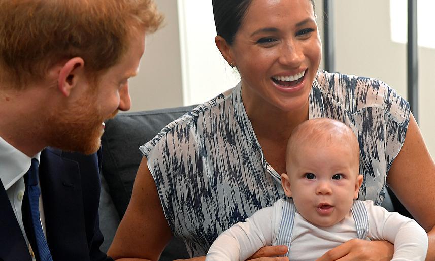 Archie Harrison with Meghan Markle and Prince Harry